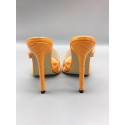 Pointed Open Toe Embossed Stiletto Heel Double Strap Sandals