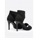 Solid Peep Toe Stiletto Heeled Sandals