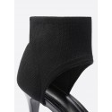 Solid Peep Toe Stiletto Heeled Sandals
