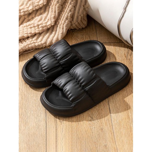 Minimalist Couple Puff Cloud Slides Slippers