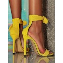 Ankle Bow Tie High Stiletto Heeled Sandals