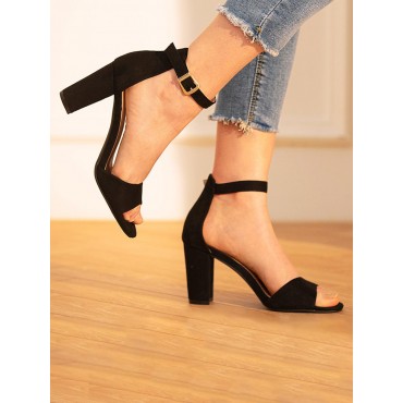 Chunky High Heel Ank...