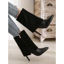 Stiletto Heel Pointed Toe Fold Over Boots
