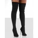 Slip On Stretch Heeled Over-the-knee Boots
