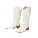Stitching Embroidered Western Cowboy Boots