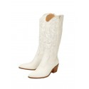 Stitching Embroidered Western Cowboy Boots
